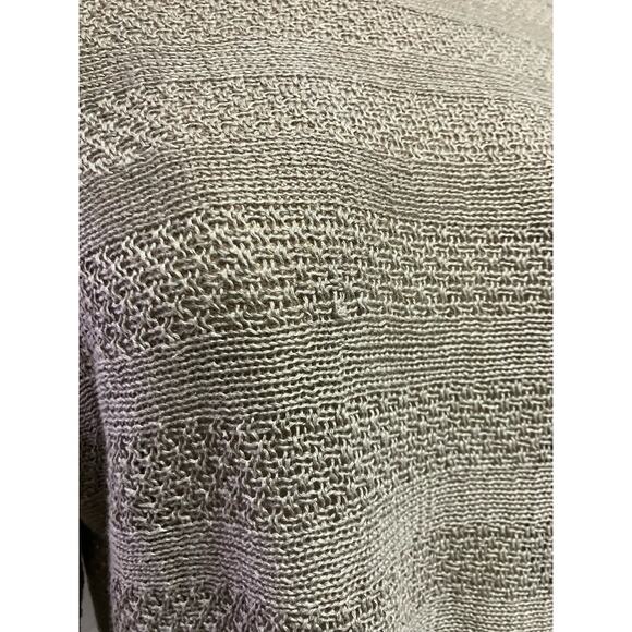 TAHARI 100% Linen Top Boho Taupe Gray Brown Medium BOHO 3/4 Sleeve - Picture 10 of 10